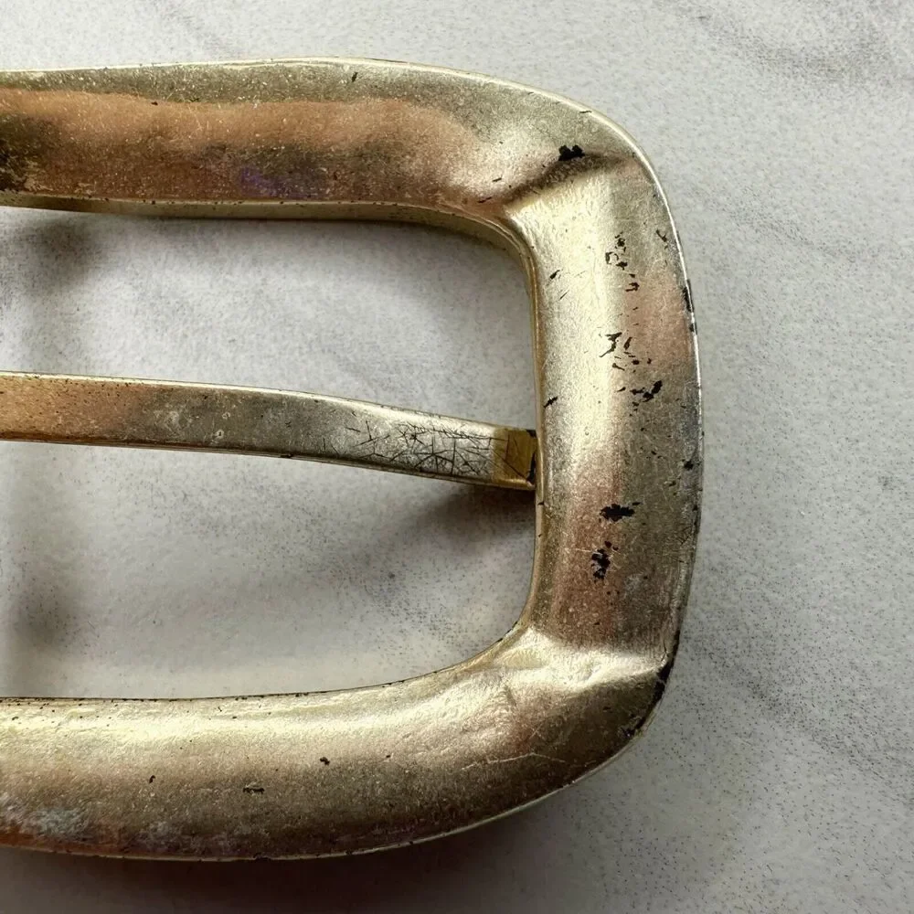 Vintage Silver Tone Simple Basic Belt Buckle
